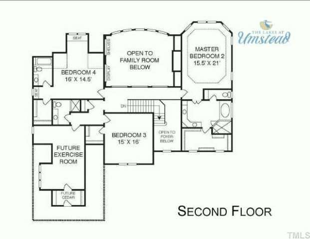 28 Sarahcreek Court Raleigh, NC 27607 - Photo 4 of 6 Spacious bedrooms and a finished exercise or play room are found on this level.