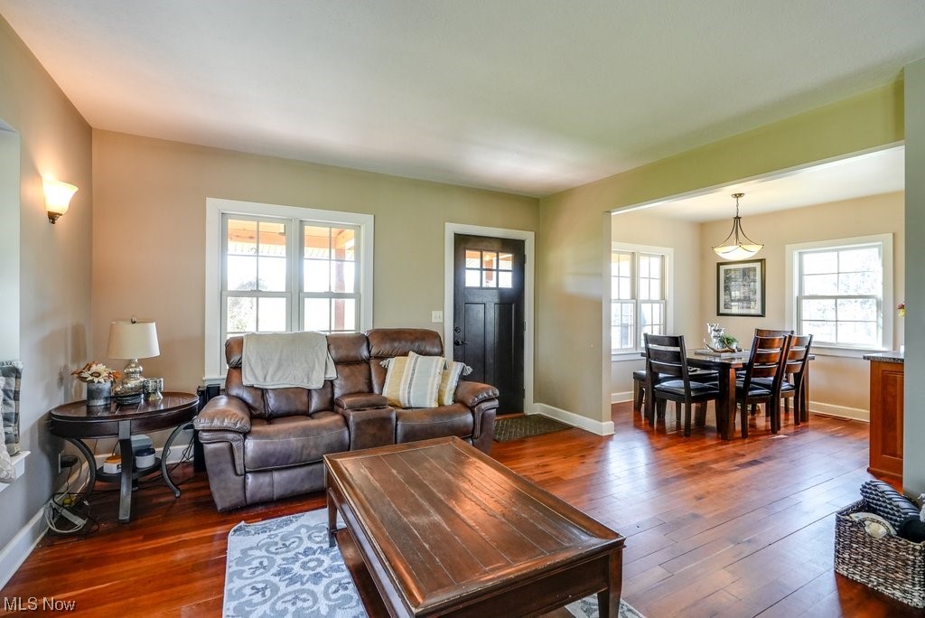 3417 Lake Rockwell Road Ravenna, OH 44266 - Photo 10 of 35 Living room with dark hardwood / wood-style flooring