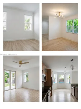 a view of a living room and kitchen