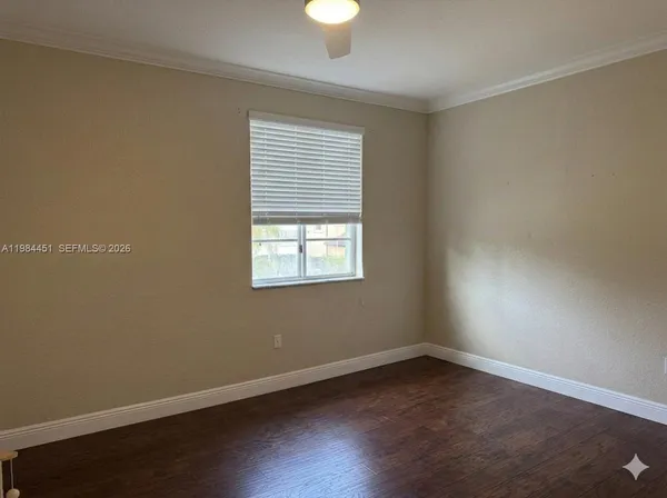 an empty room with a window