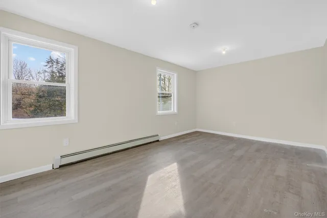 an empty room with a window