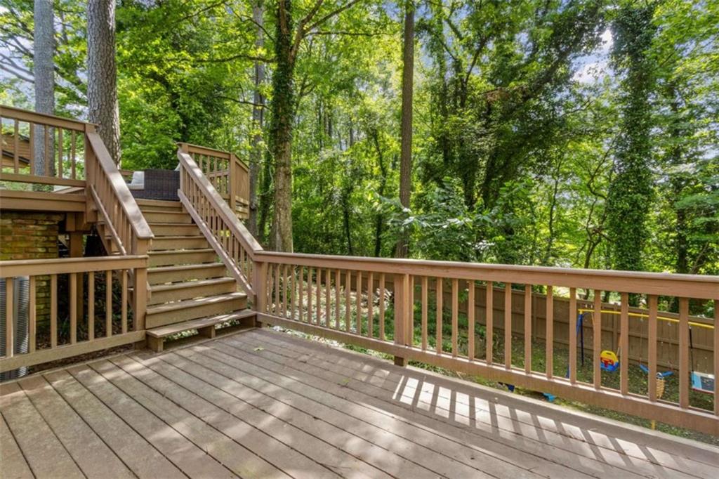3362 Northbrook Drive Atlanta, GA 30340 - Photo 50 of 55 a view of balcony with wooden floor and fence