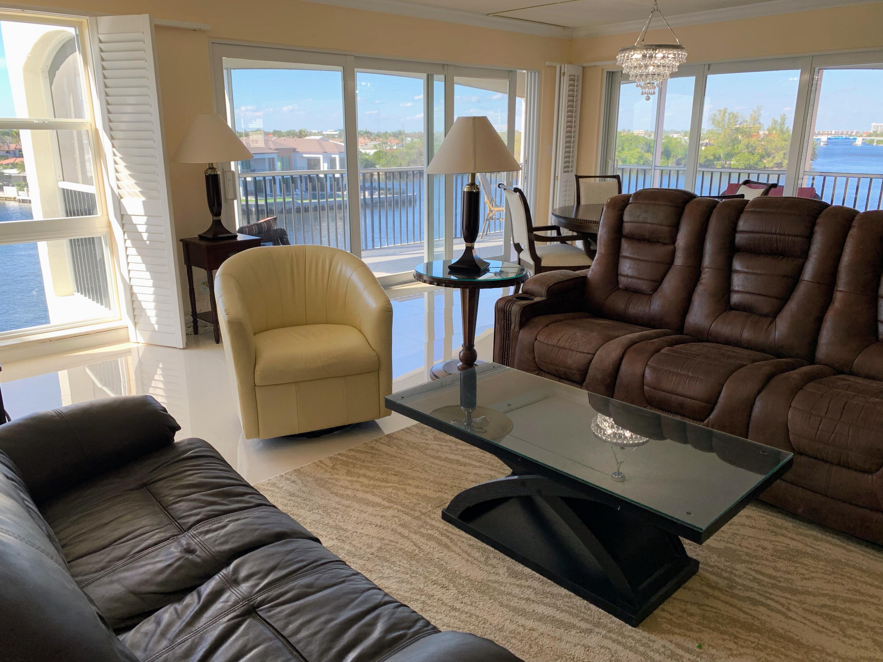 2871 North Ocean Boulevard, Unit R460 Boca Raton, FL 33431 - Photo 4 of 38 Great Room w ICW views