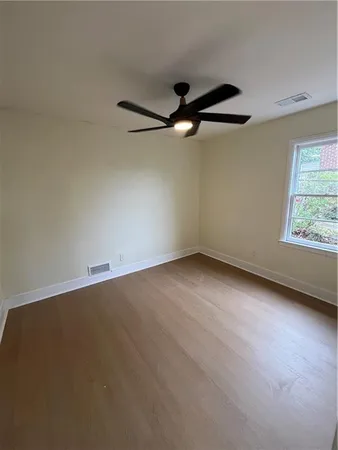 an empty room with a window