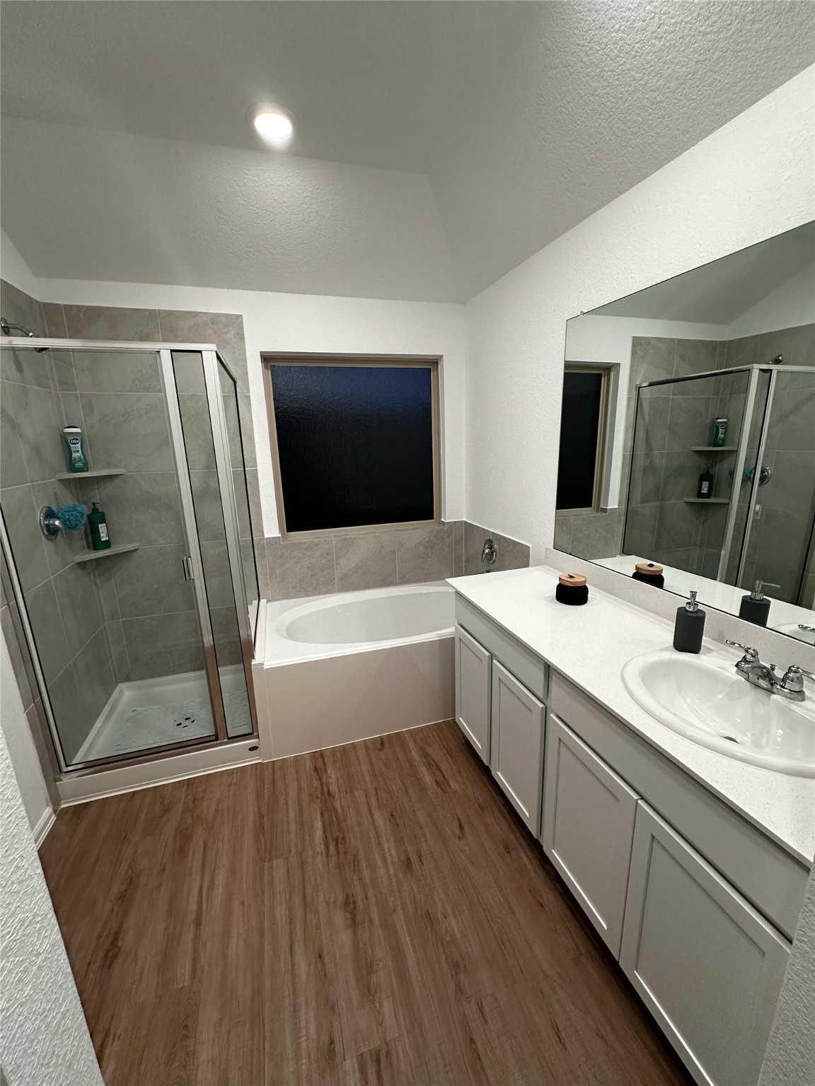 2023 Foxtail Crk Court Crosby, TX 77532 - Photo 15 of 22 a bathroom with a sink a toilet a mirror and shower