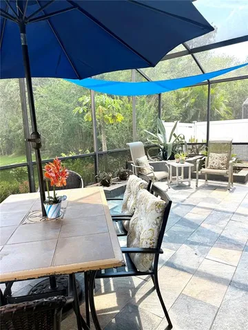 a outdoor view with a sitting space