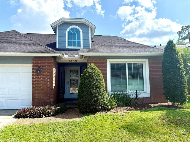 a front view of a house