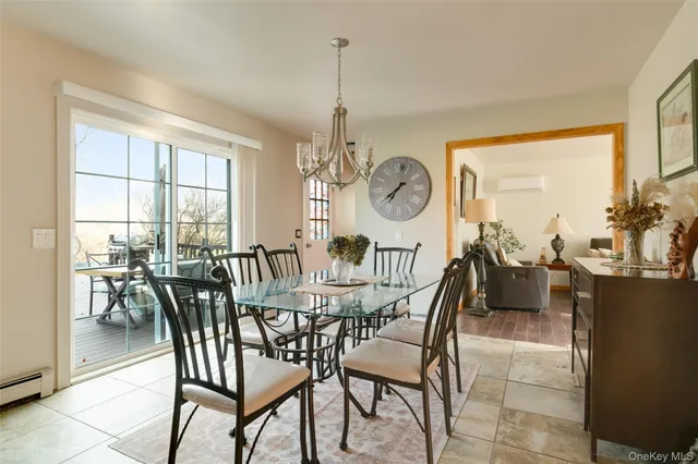 a view of a dining room and livingroom view