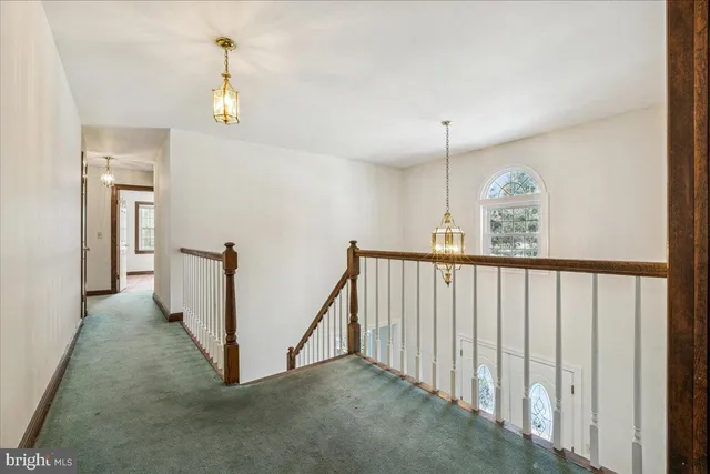 a view of a hallway with window