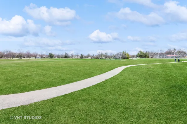a view of a big yard with a big yard and a large tree