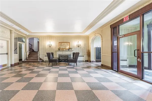 a view of a entryway with a rug