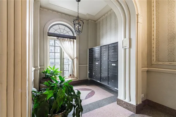 a view of a entryway of a house