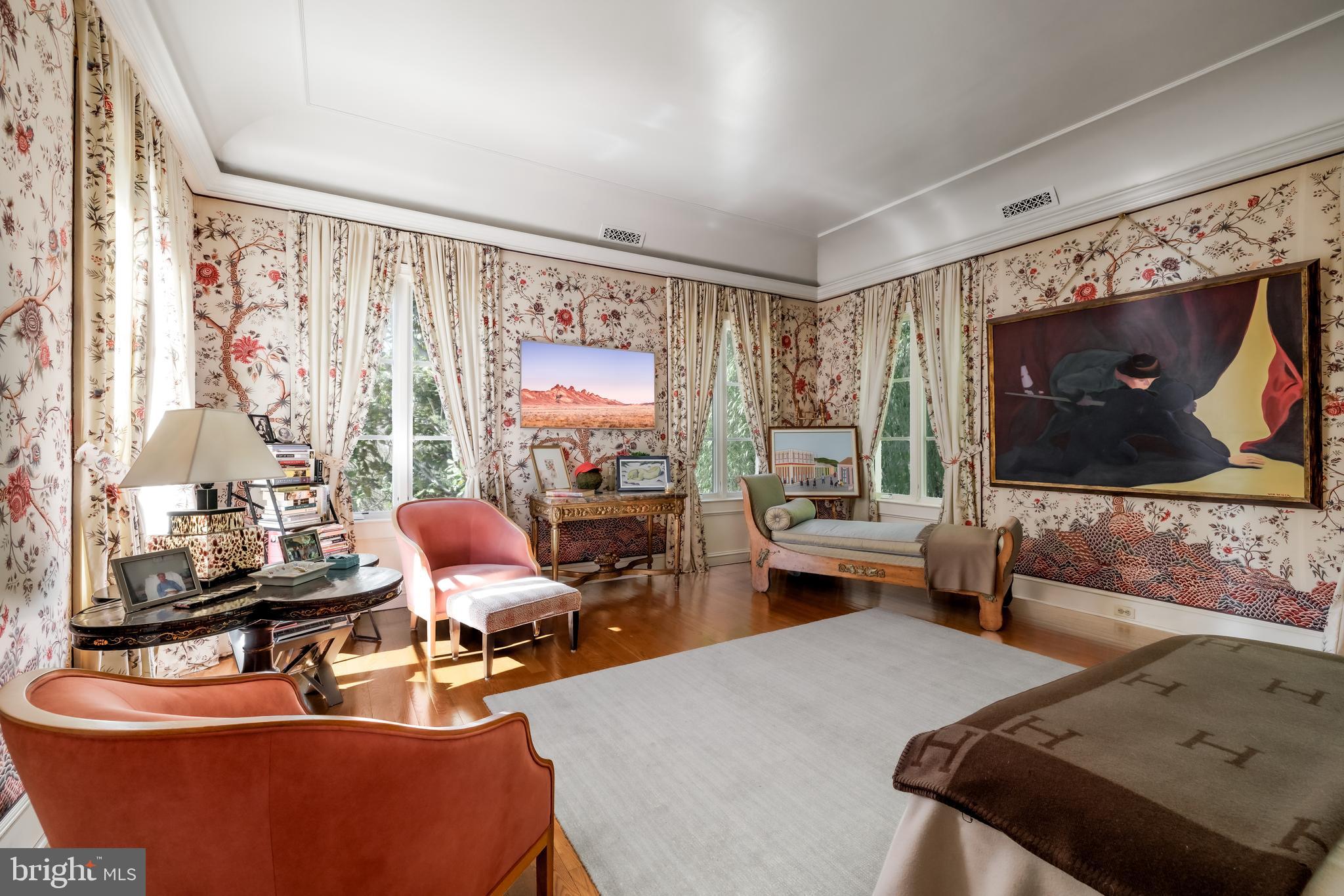 2740 Chain Bridge Road Northwest Washington, DC 20016 - Photo 28 of 50 a living room with furniture and a flat screen tv