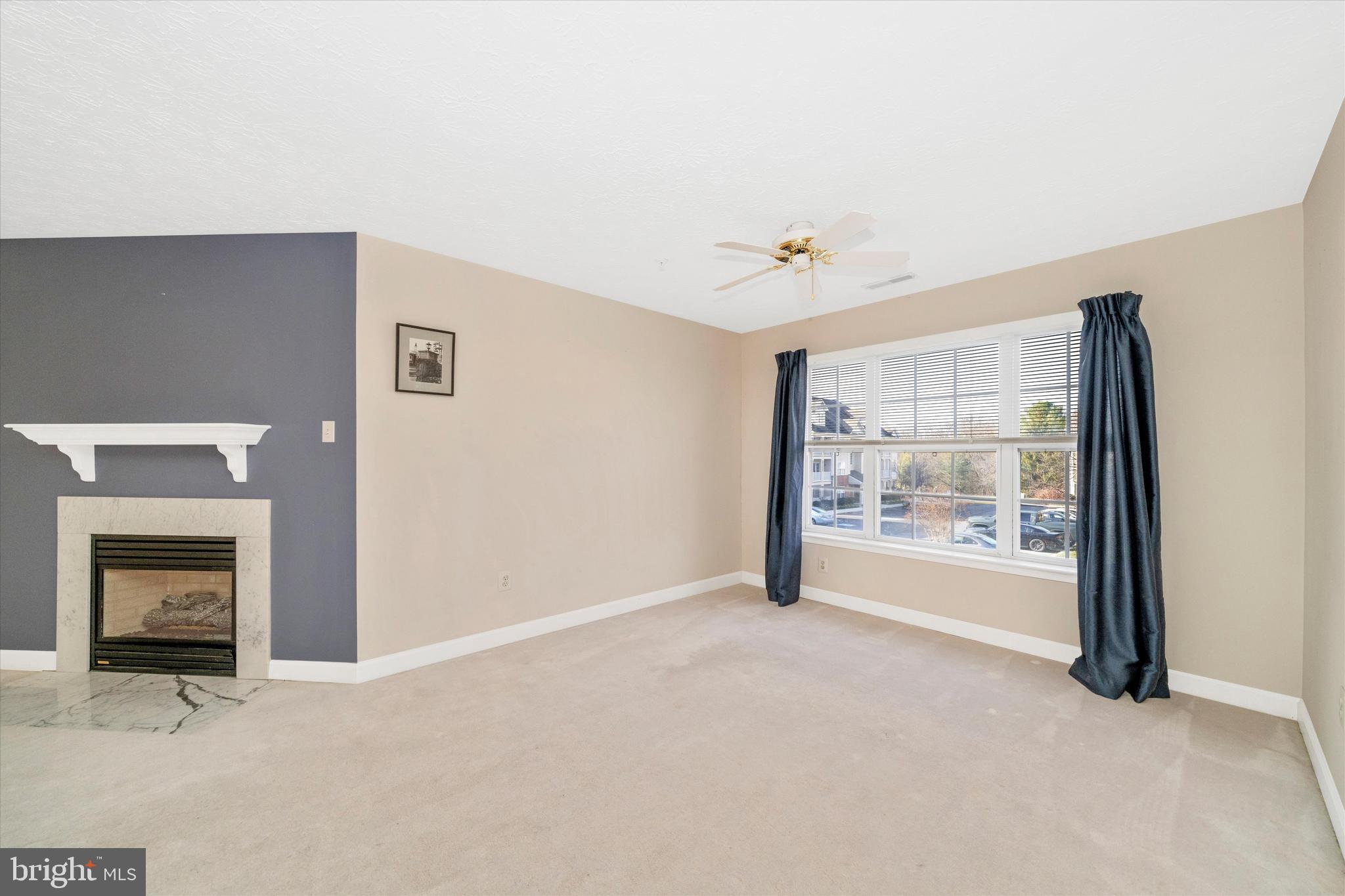 6117 Springwater Place, Unit 1723 Frederick, MD 21701 - Photo 14 of 50 a view of an empty room with a fireplace and a window