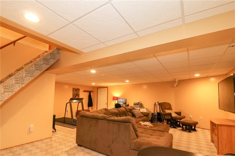 120 Goldscheitter Road Sarver, PA 16055 - Photo 15 of 20 THE FINISHED LOWER LEVEL PRACTICALLY DOUBLES THE LIVING SPACE IN THE HOME. SPACIOUS AND BRIGHT WITH RECESSED LIGHTING, MAKES THIS AN IDEAL SPOT FOR WATCHING "THE GAME", WORKING ON THE COMPUTER, EXERCISING, PLAYING A GAME, AND MUCH, MUCH MORE!