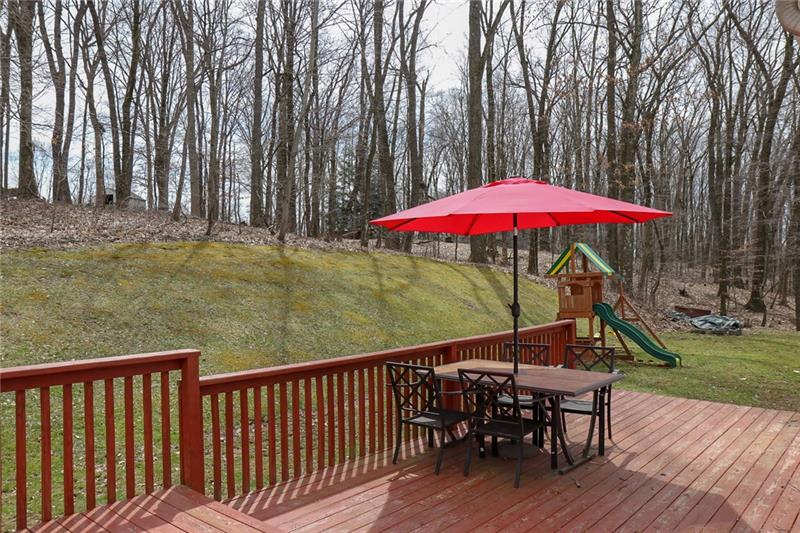 120 Goldscheitter Road Sarver, PA 16055 - Photo 19 of 20 THE REAR DECK... A PRIVATE OASIS! READY FOR A SUMMERTIME BBQ!