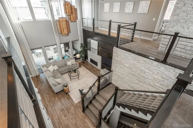 a view of living room and dining room