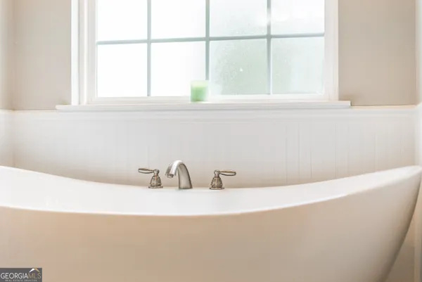 a close up of a bathtub