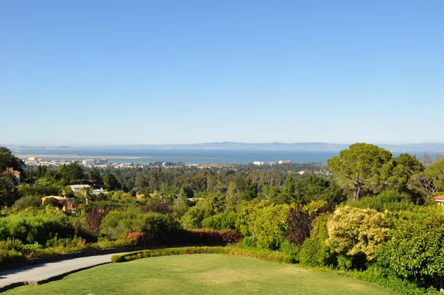 a view of city and ocean