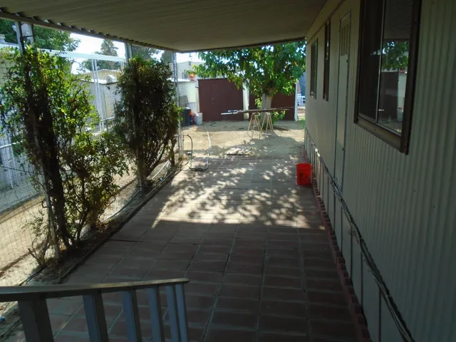 a view of a porch