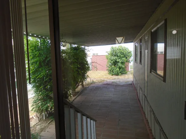 a view of a porch