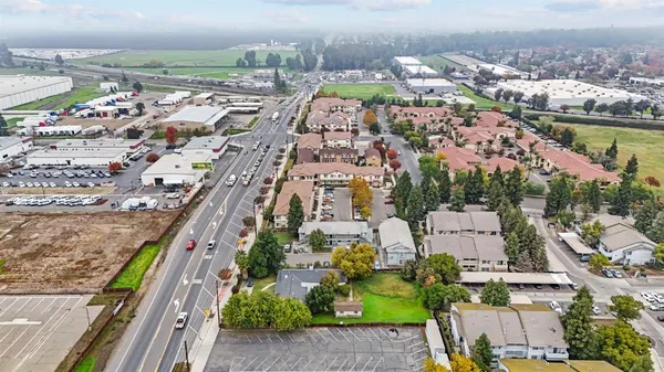 an aerial view of multiple house