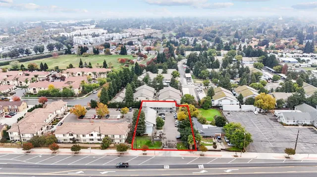 an aerial view of city