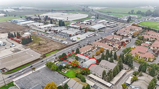 an aerial view of a city