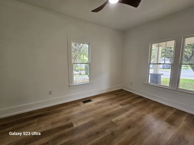 an empty room with a window