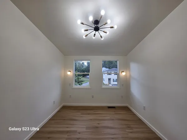 a view of a livingroom with a window