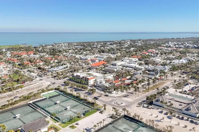 an aerial view of a city