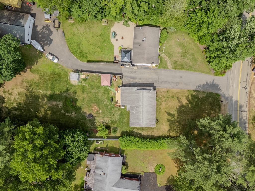 71 Webber Road Brookfield, MA 01506 - Photo 38 of 41 an aerial view of a house with a garden