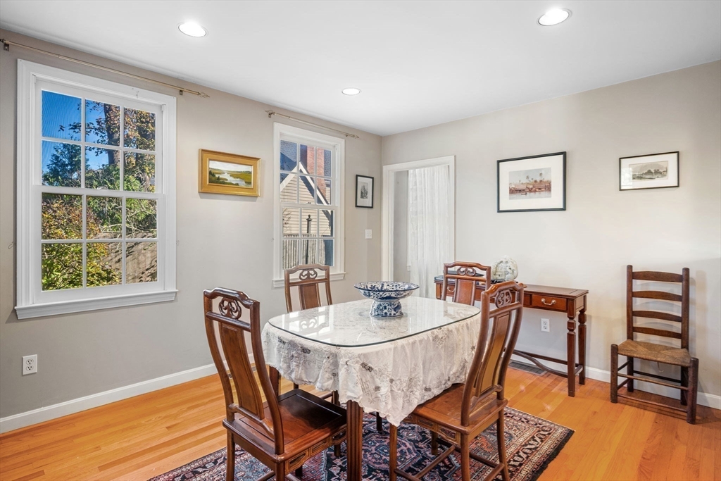 33 Pleasant Street, Unit 33 Manchester, MA 01944 - Photo 17 of 40 a view of a dining room with furniture window and wooden floor