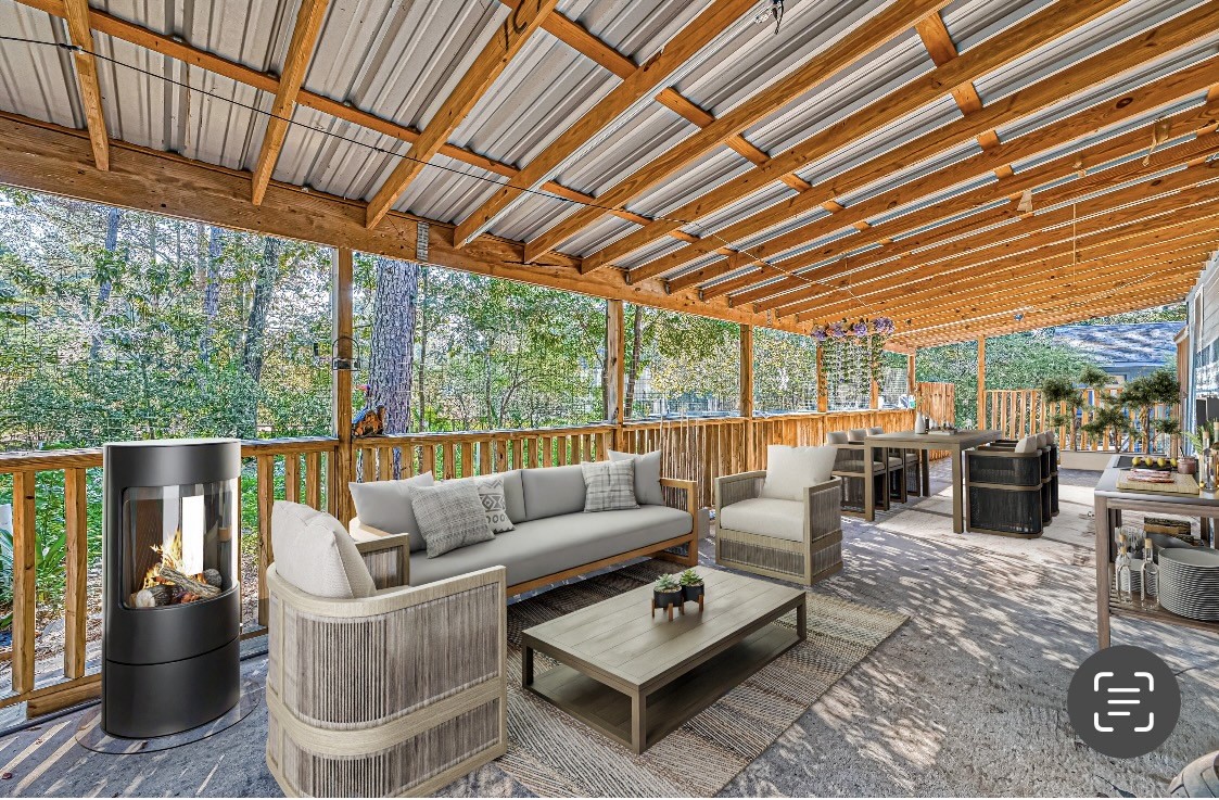 648 Oak Ridge Cleveland, TX 77328 - Photo 4 of 18 Pateo is virtually staged, with furniture.