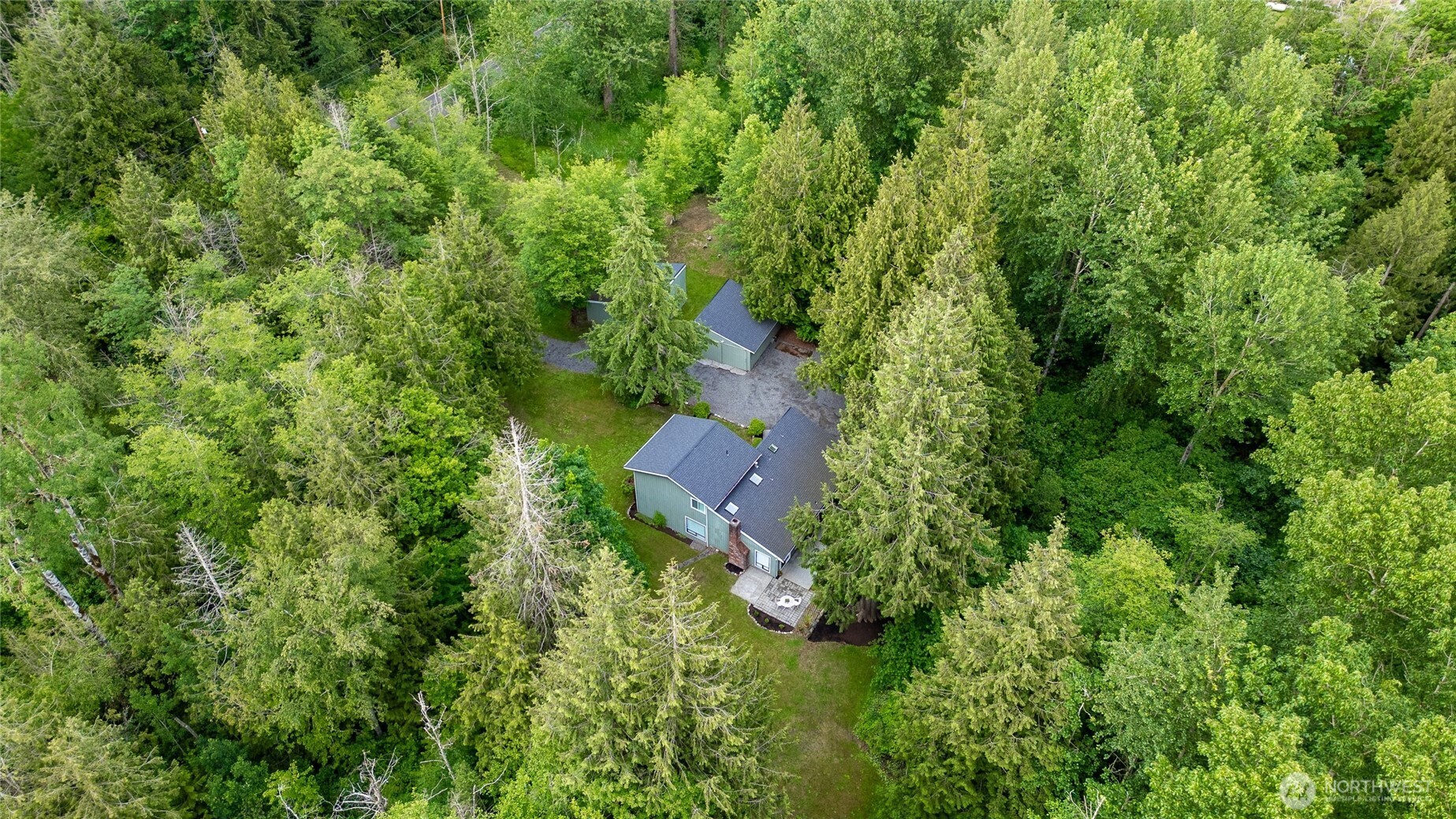 1535 Ten Mile Road Everson, WA 98247 - Photo 32 of 40 an aerial view of a house with a yard