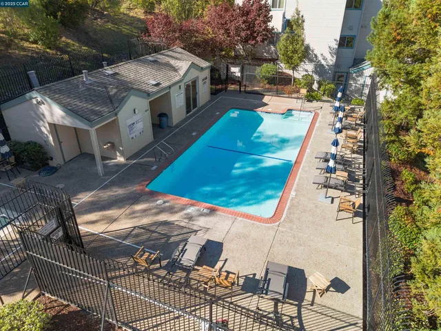 a view of a terrace with chairs