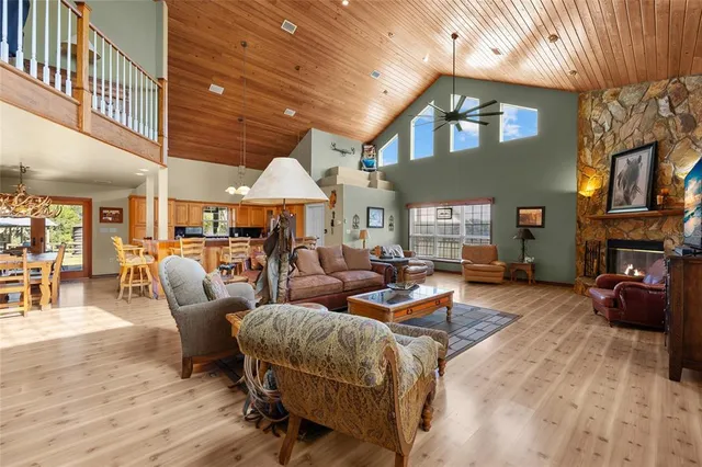 a view of outdoor space with swimming pool and green space