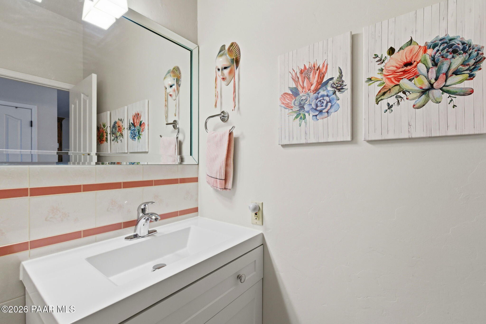 2405 North Williamson Valley Road Prescott, AZ 86305 - Photo 49 of 79 a bathroom with a sink mirror and vanity