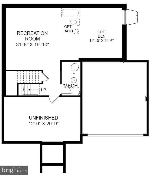 173 National Street Ranson, WV 25438 - Photo 48 of 50 The Manning- Basement floor plan