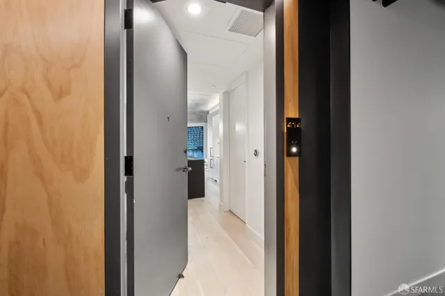 a city view with tall buildings