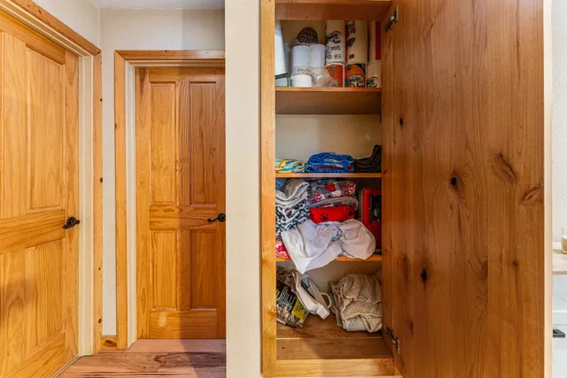 a room with storage and utility