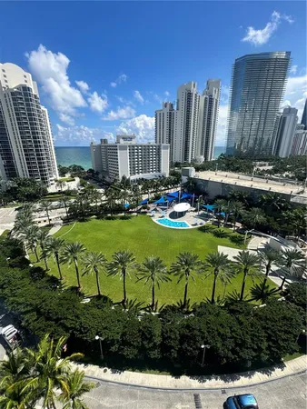 a view of a city with tall buildings