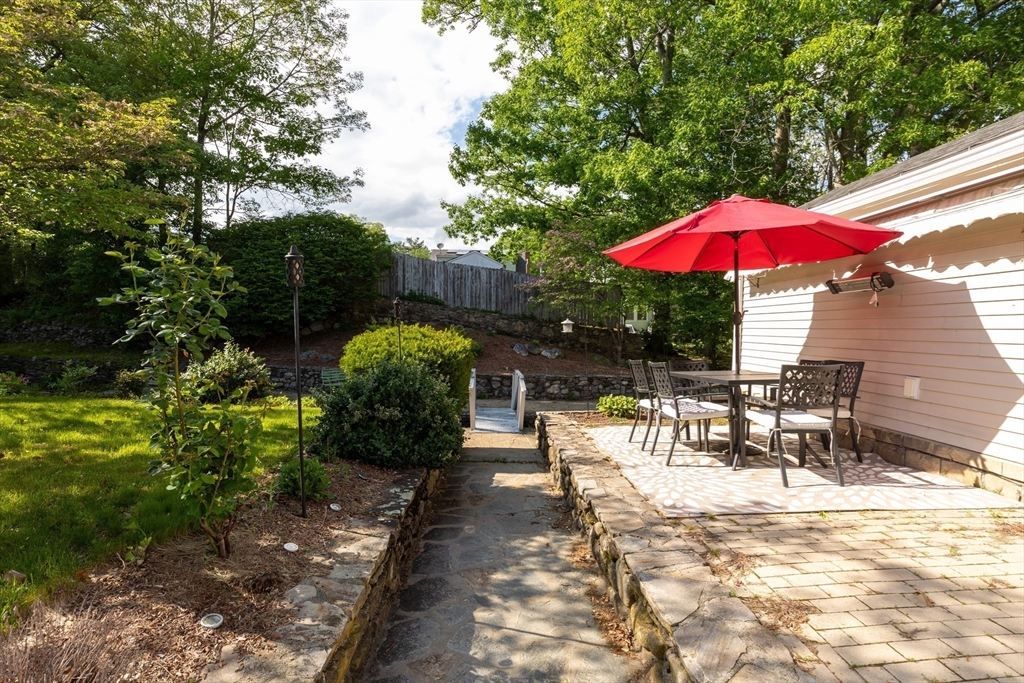 8 Merriwether Road Worcester, MA 01602 - Photo 4 of 29 a view of a patio with table and chairs under an umbrella