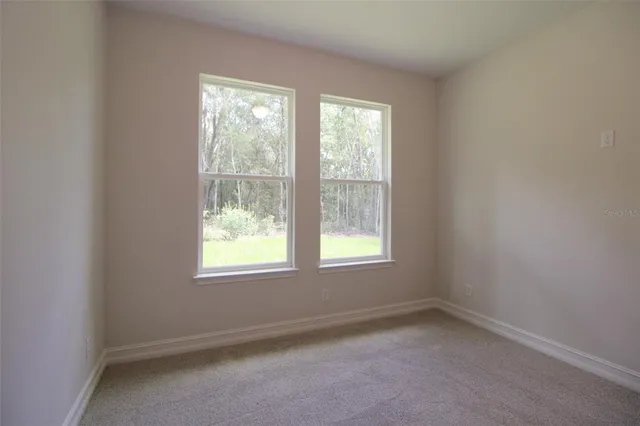 an empty room with a window