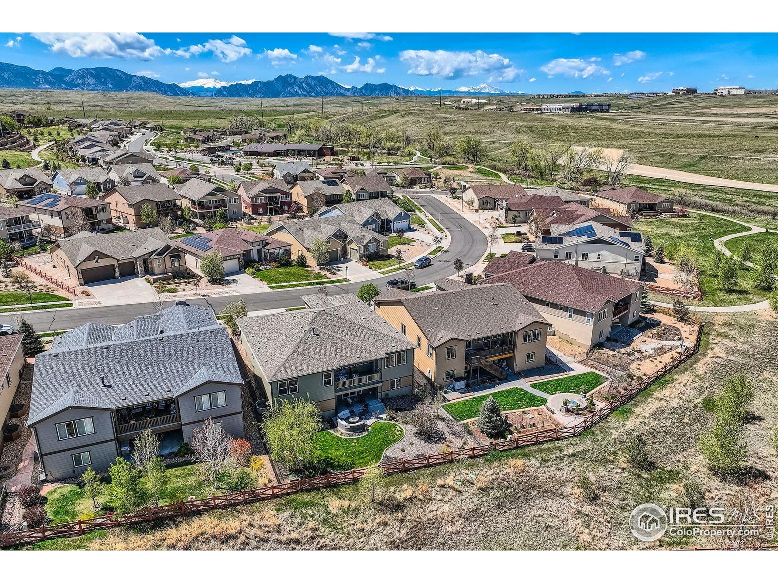 10834 Graphite Street Broomfield, CO 80021 - Photo 30 of 34 an aerial view of residential houses with outdoor space and ocean view