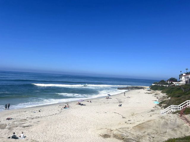 a view of beach and ocean