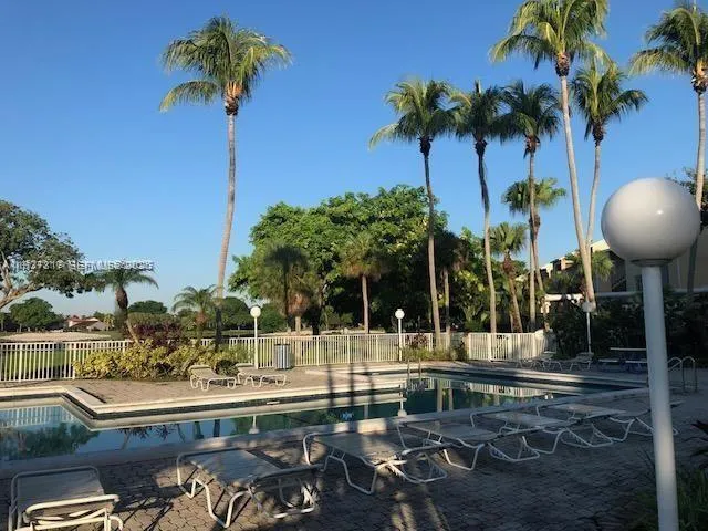 a view of an ocean and a yard