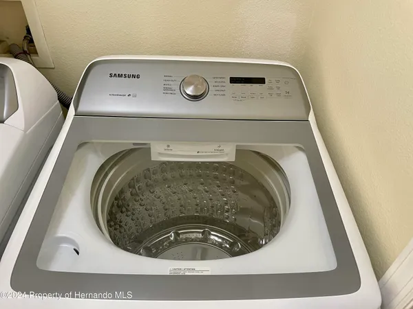 a close view of washer and dryer