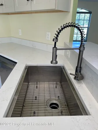 a view of a kitchen counter space