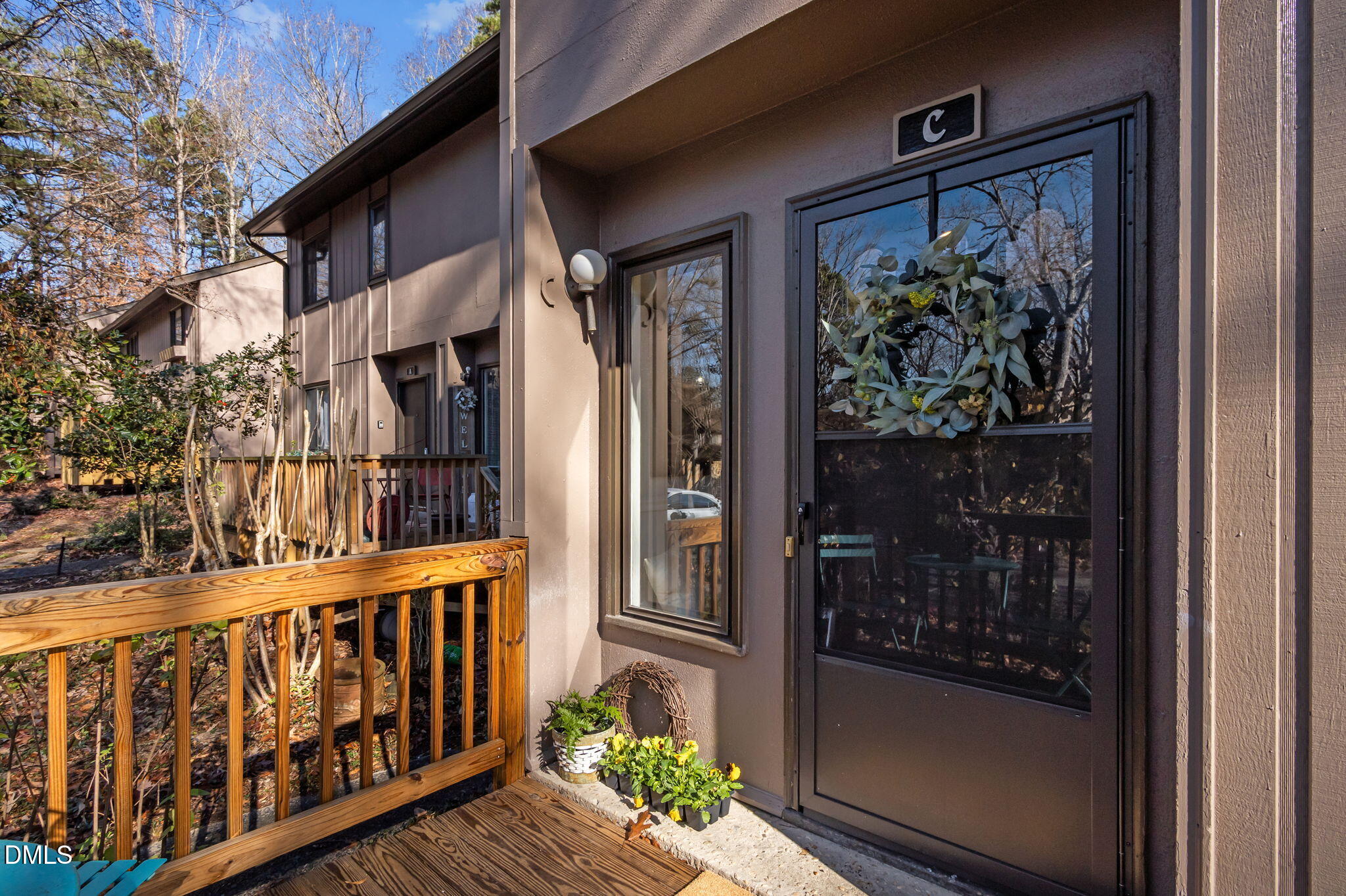 3080 Colony Road, Unit 3080C Durham, NC 27705 - Photo 1 of 57 a view of a small porch with wooden floor